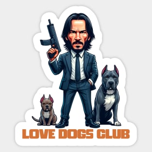 LOVE DOG (Gun) CLUB Sticker